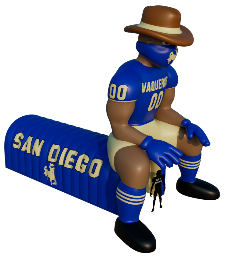 Inflatable Cowboy Mascot Football Tunnel