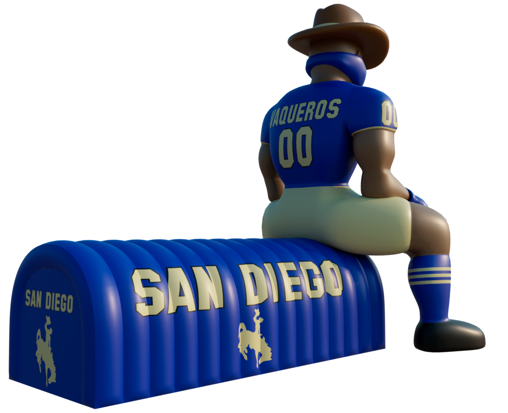 Inflatable Cowboy Mascot Football Tunnel