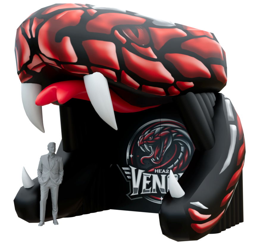Inflatable Snake Head Tunnel