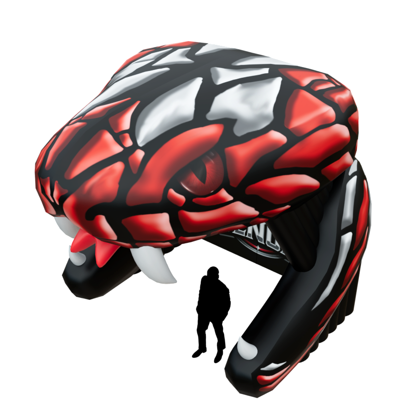 Inflatable Snake Head Tunnel