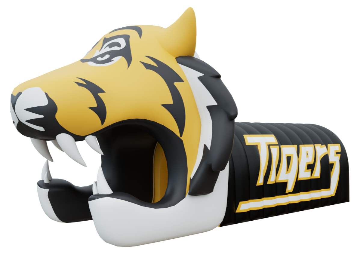 inflatable tiger mascot tunnel