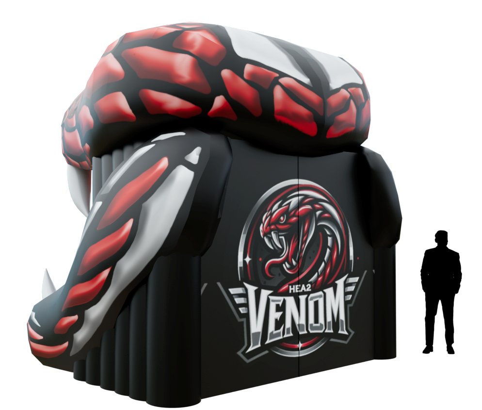 Inflatable Snake Head Tunnel