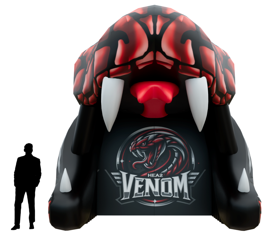 Inflatable Snake Head Tunnel