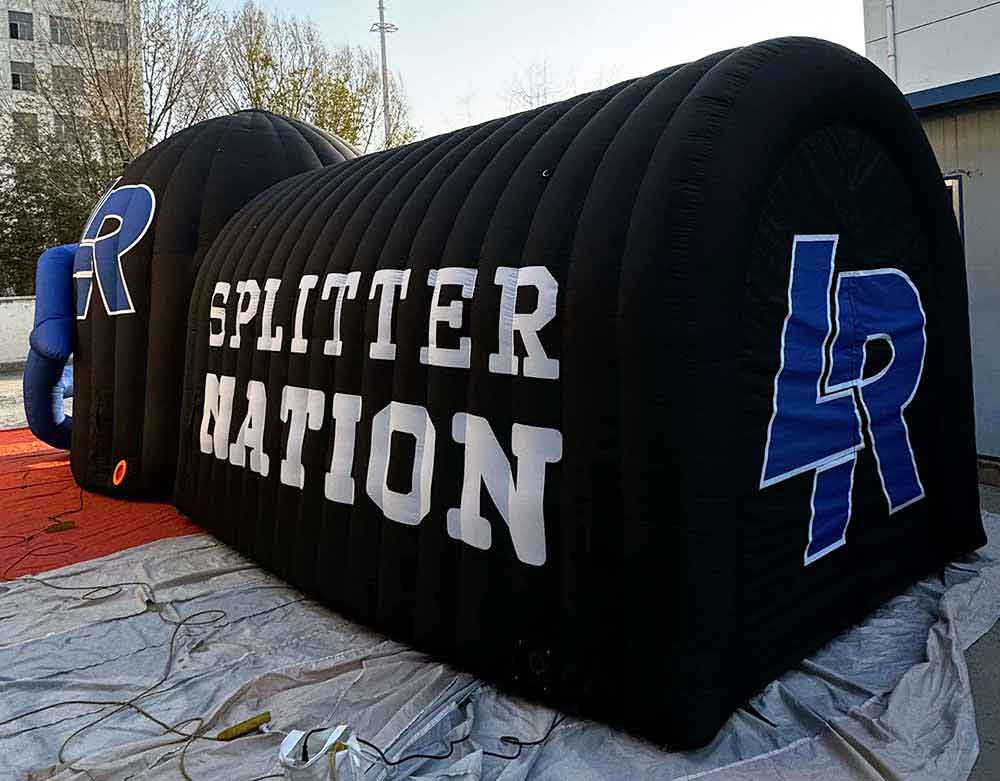 Black Inflatable Football Helmet Tunnel