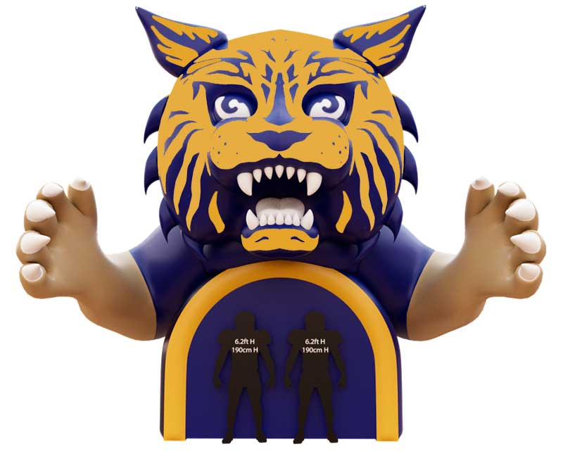 Inflatable Bobcat Mascot Tunnel