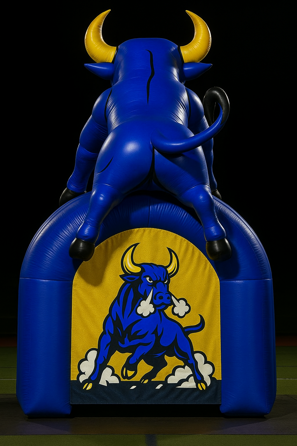 Custom Inflatable Bull Mascot Tunnel Back