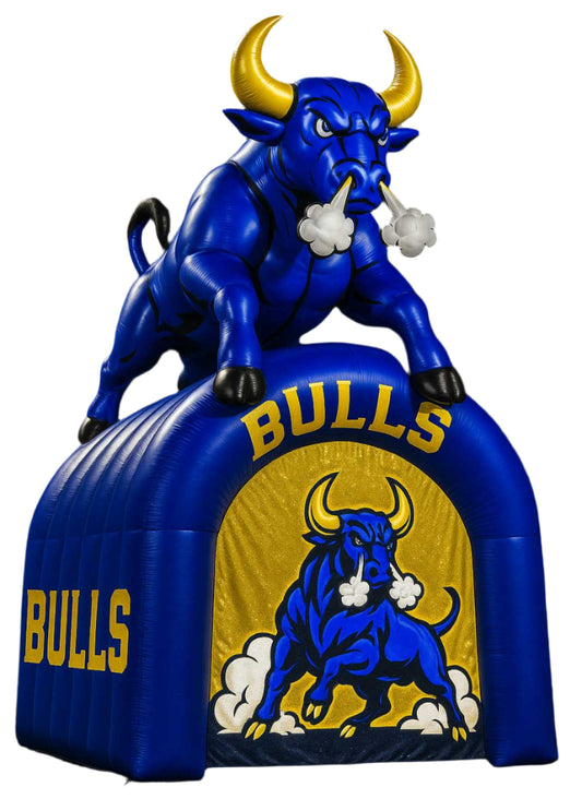 Inflatable Bull Mascot Tunnel