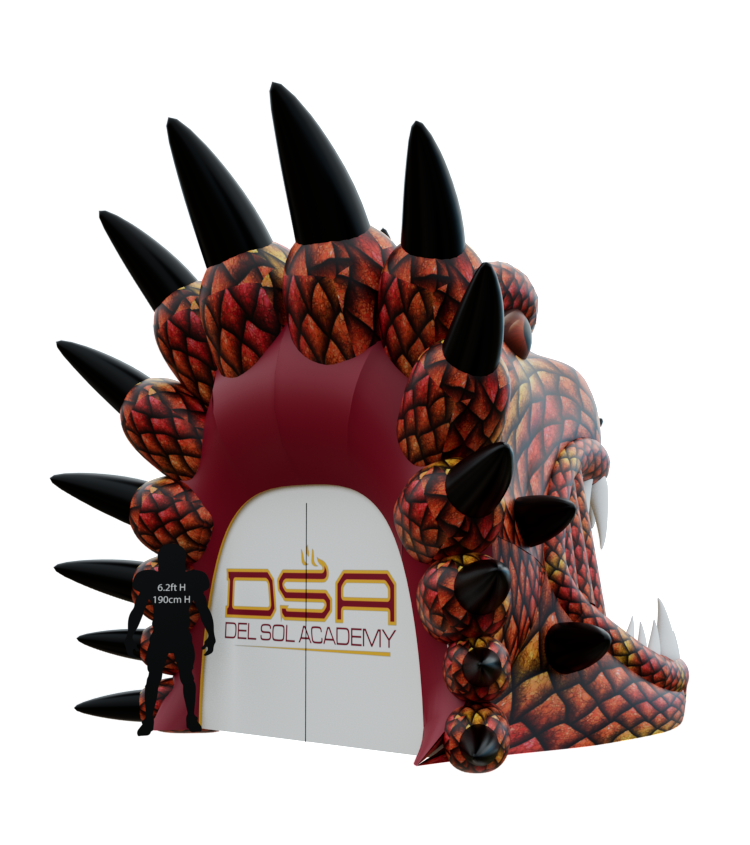 Inflatable Dragon Head Tunnel