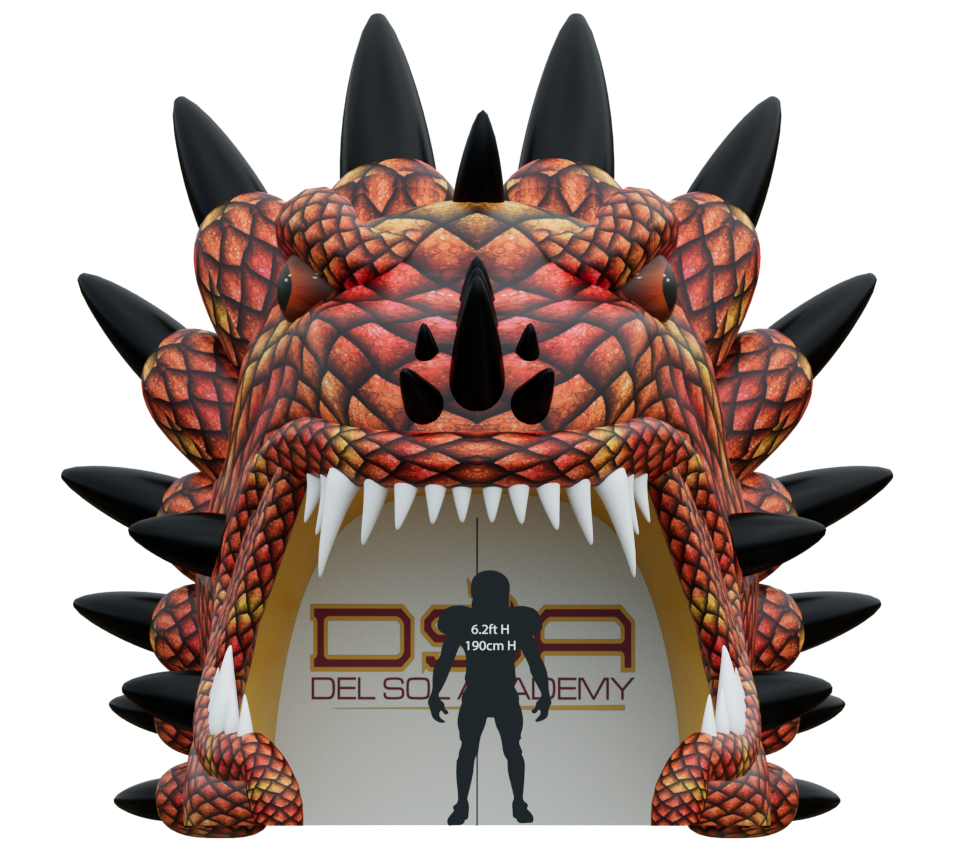 Inflatable Dragon Head Tunnel