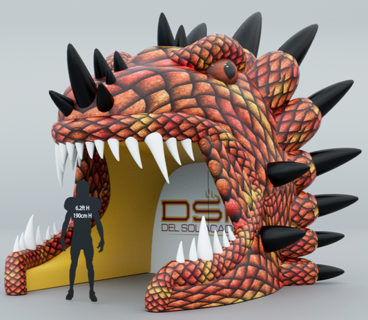 inflatable dragon head tunnel