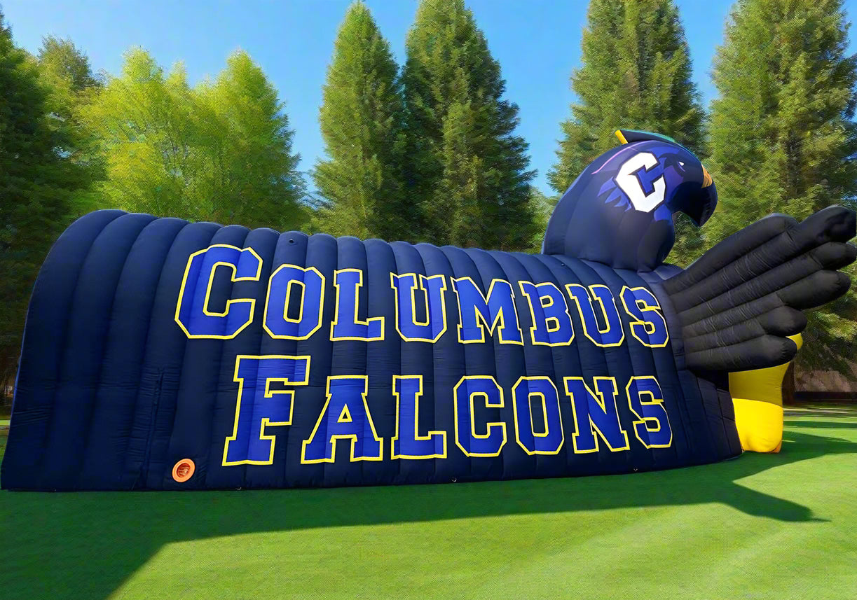 Inflatable Falcon Mascot Tunnel Side