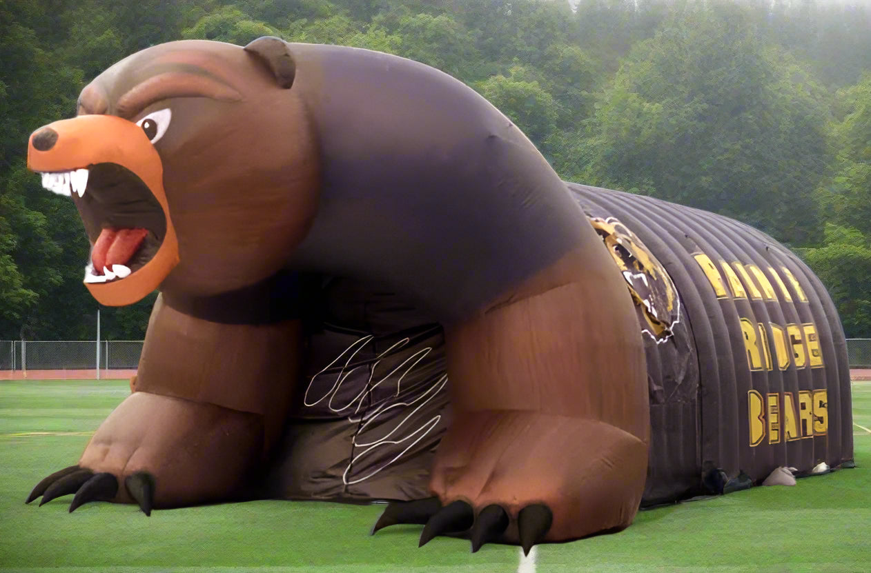 Inflatable Grizzly Bear Tunnel