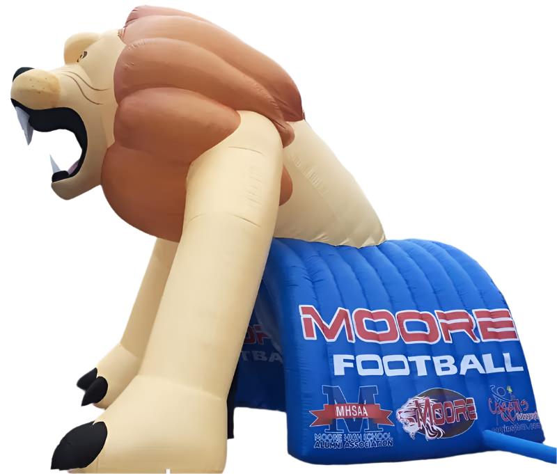 Inflatable Lion Mascot Tunnel