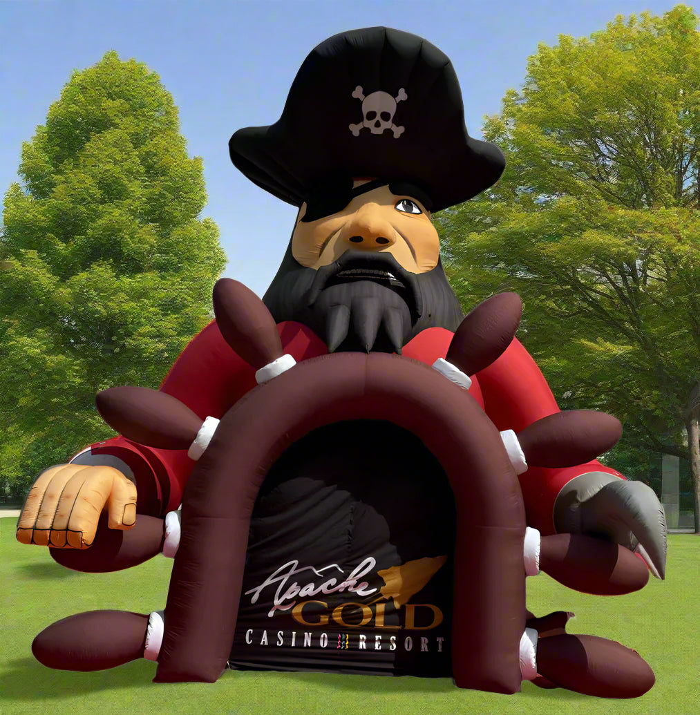 Inflatable Pirate Mascot Tunnel