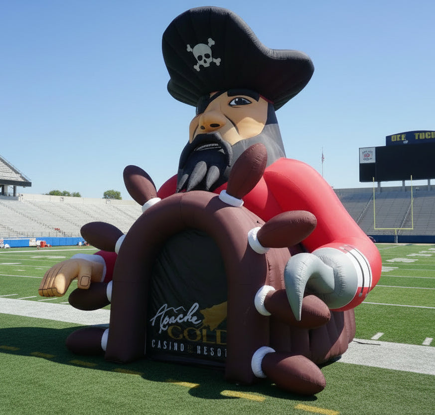 inflatable pirate mascot tunnel