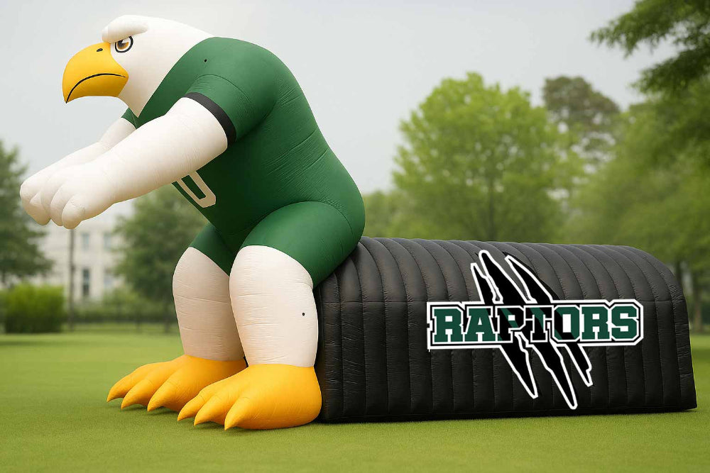 Inflatable Raptors Mascot Tunnel Side