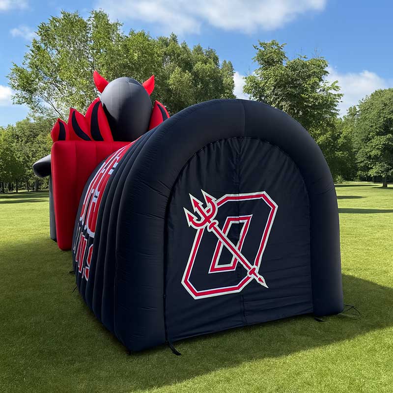 Inflatable Red Devils Tunnel Back