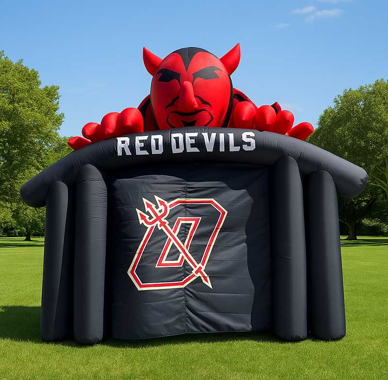 Inflatable Red Devils Tunnel