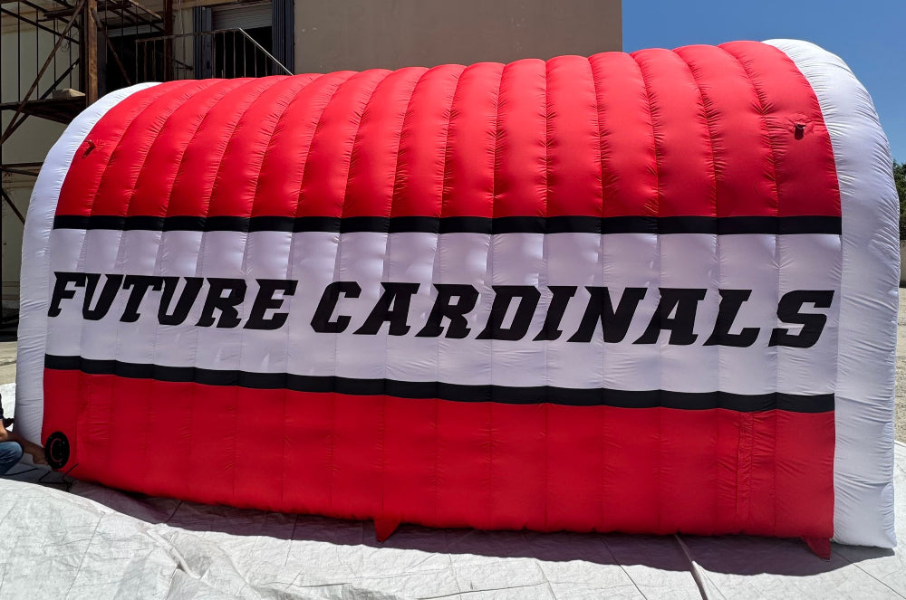 inflatable team tunnel with team name