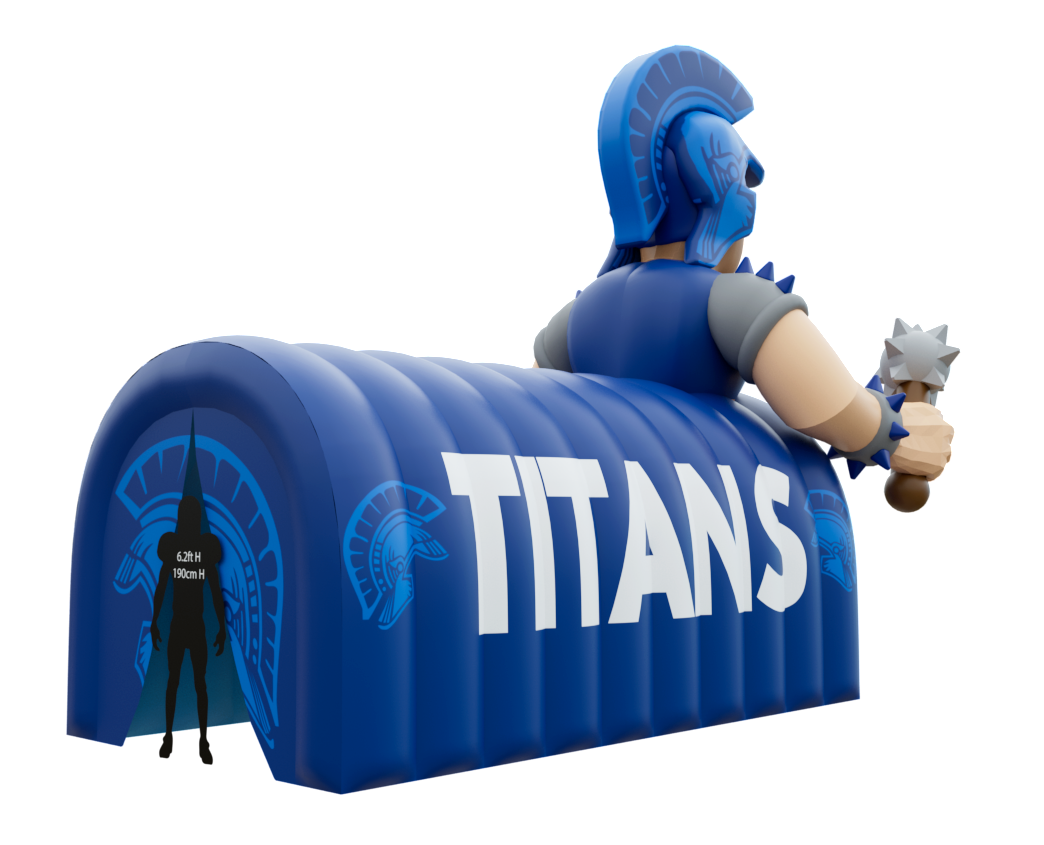 Inflatable Titans Mascot Tunnel Back