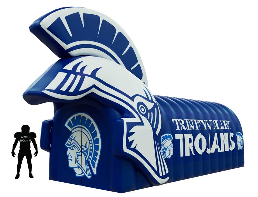 Inflatable Trojan Helmet Tunnel
