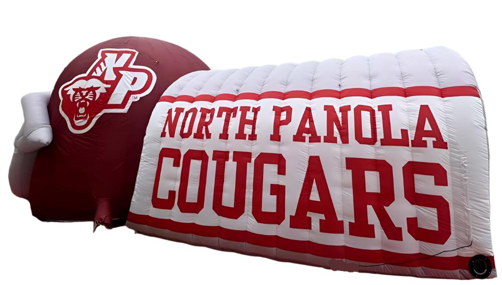 North Panola Cougars Inflatable Football Helmet Tunnel Side