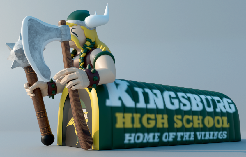 Inflatable Viking Mascot Tunnel