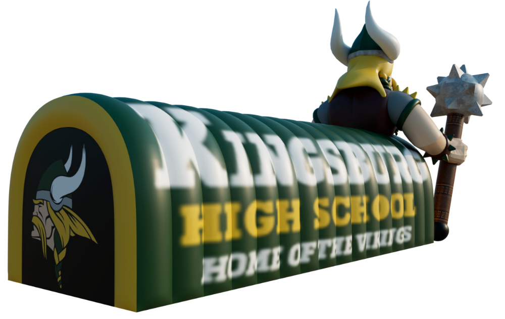 Inflatable Viking Mascot Tunnel