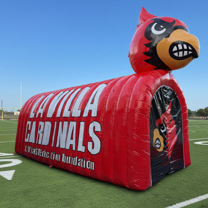 Custom cardinal mascot tunnel