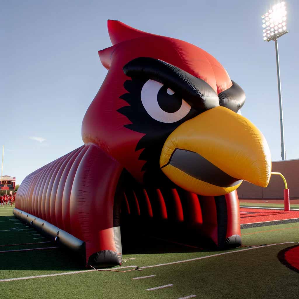 inflatable cardinals tunnel side