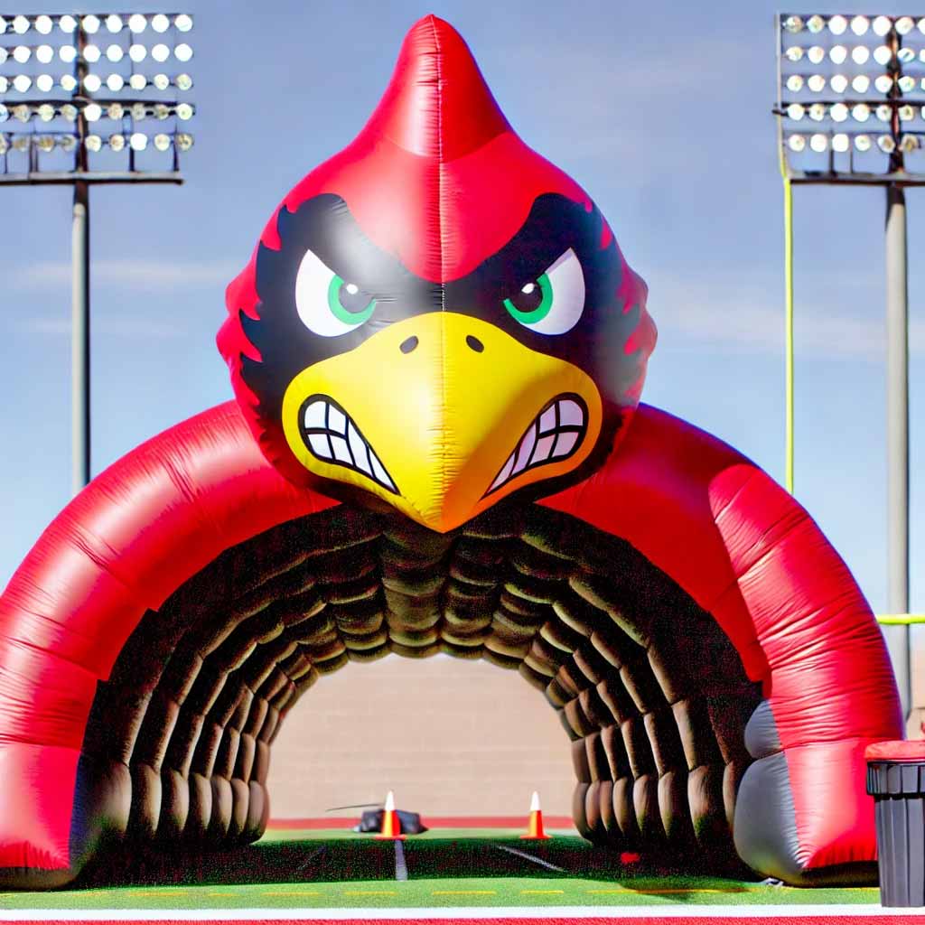 large inflatable cardinals tunnel