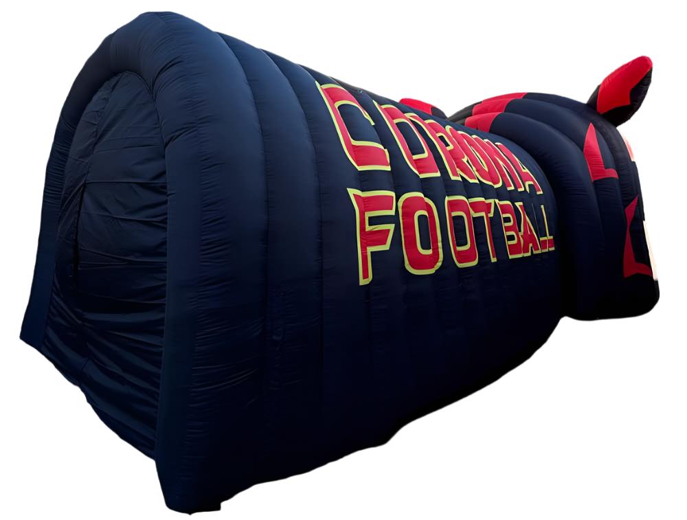 Back Of Inflatable Cougar Mascot Head Tunnel