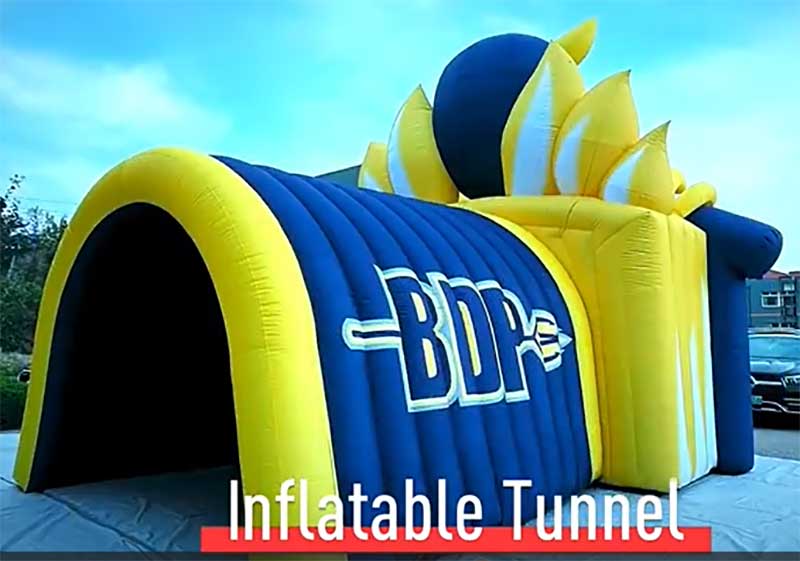 Inflatable Devil Mascot Football Tunnel Back