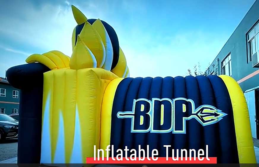 Inflatable Devil Mascot Football Tunnel