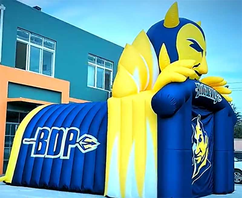 Inflatable Devil Mascot Football Tunnel – Inflatable Football Tunnels