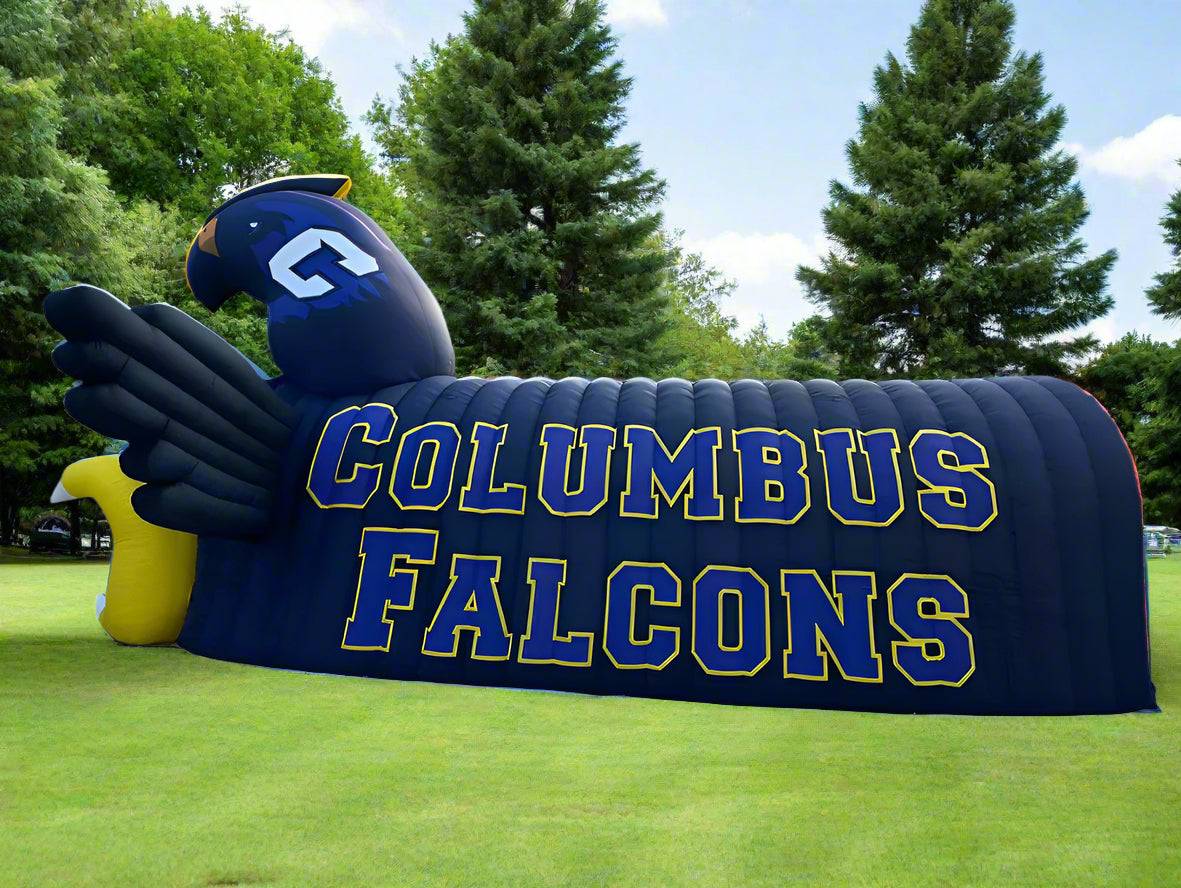 Inflatable Falcon Mascot Tunnel Side