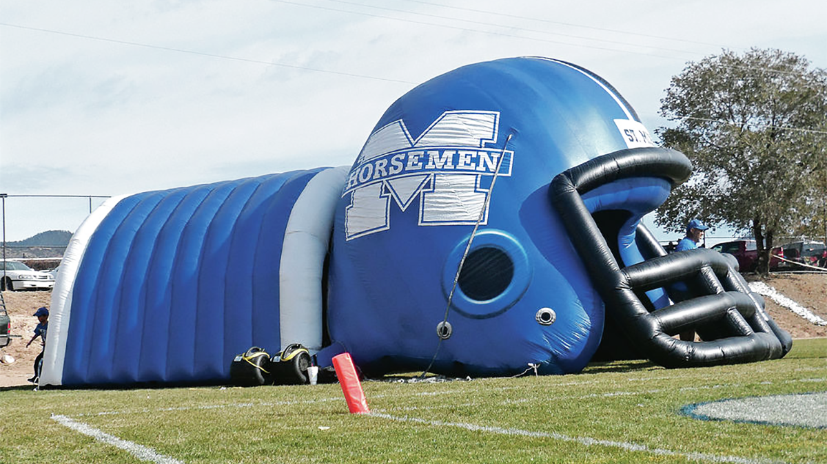 Custom inflatable football tunnel
