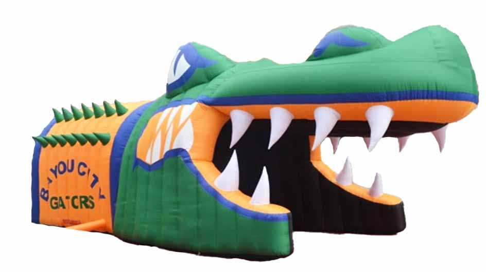 Inflatable Gator Mascot Tunnel