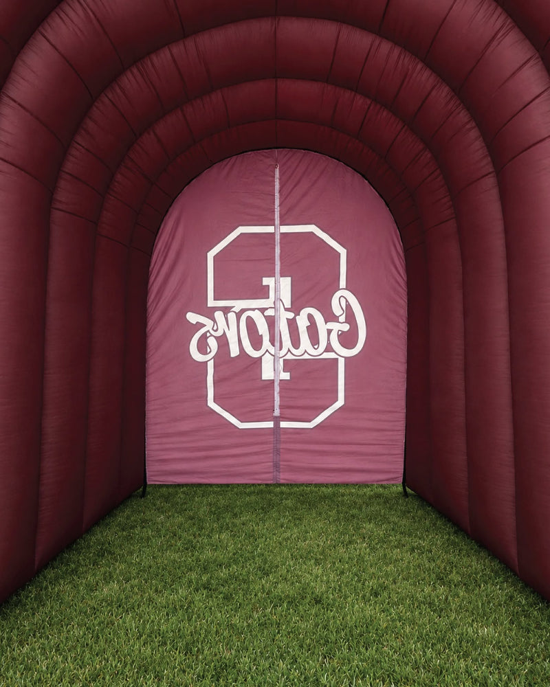 large inflatable gator tunnel inside