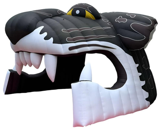 inflatable jaguar mascot tunnel