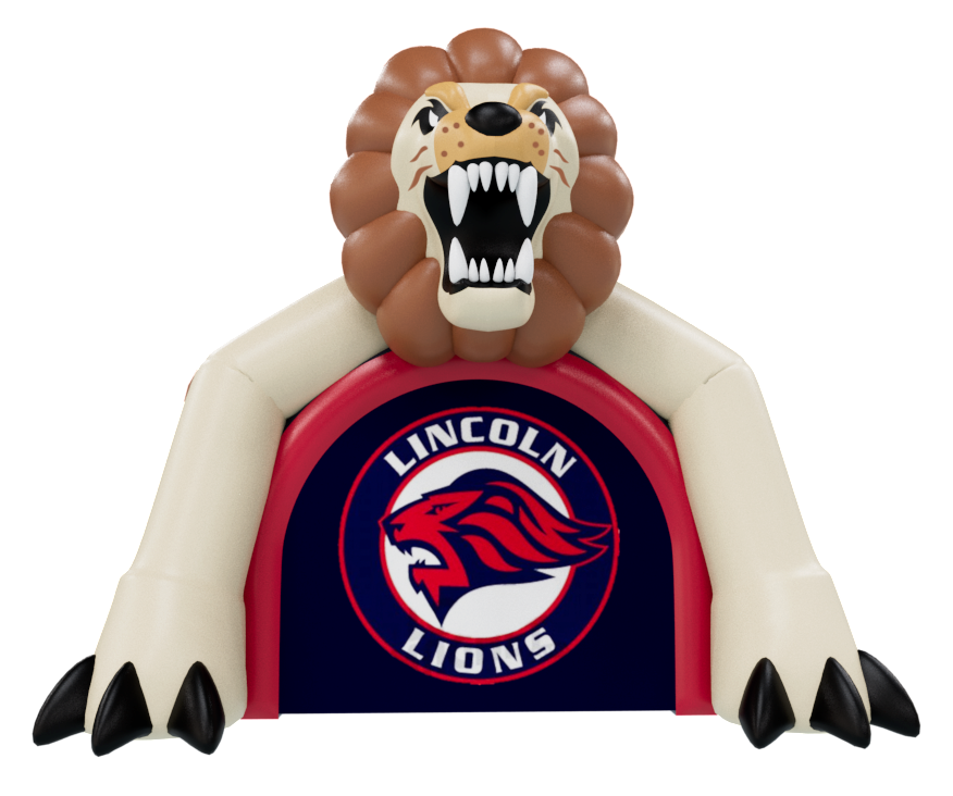 Inflatable Lion Mascot Tunnel