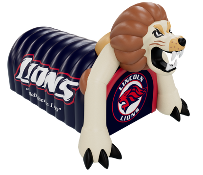 Inflatable Lion Mascot Tunnel Top