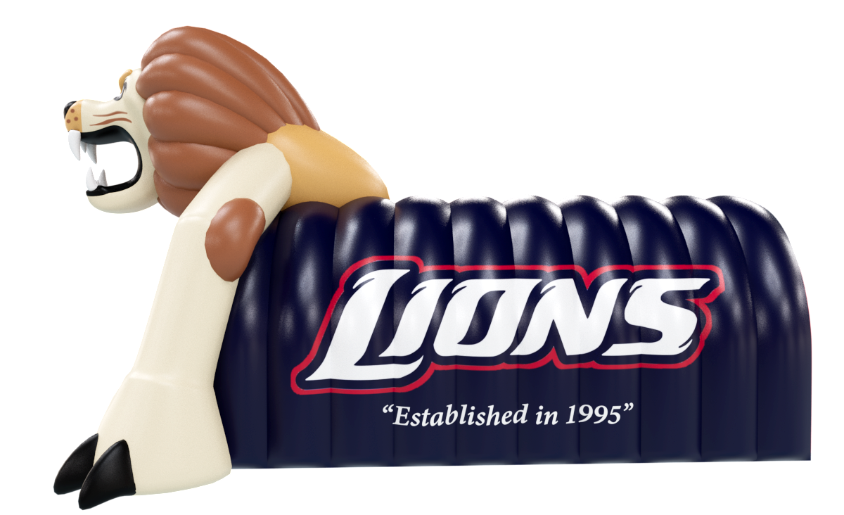 Inflatable Lion Tunnel Side