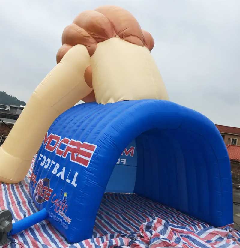Inflatable Lion Mascot Tunnel Back
