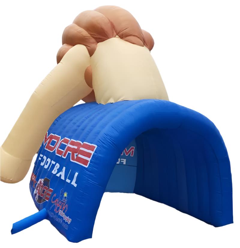 Inflatable Lion Mascot Tunnel Back