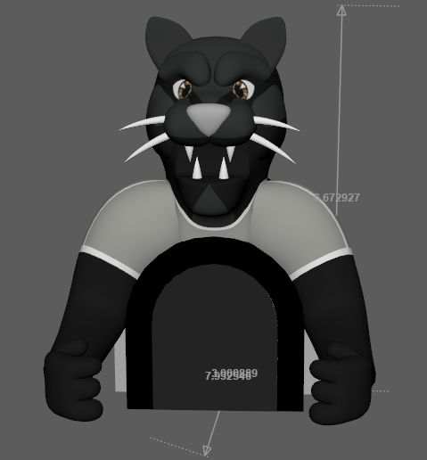 Inflatable Panther Mascot Tunnel For FL Tech – Inflatable Football Tunnels