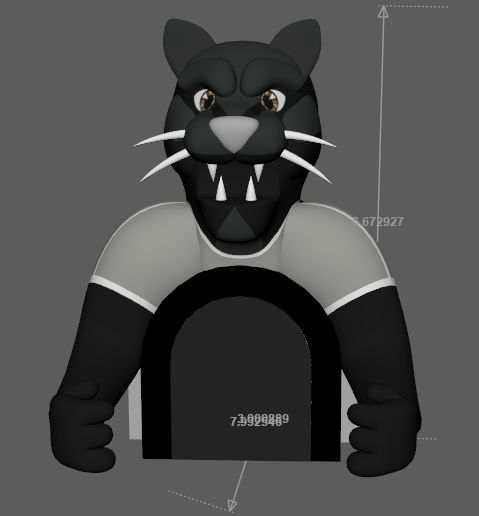 Inflatable Panther Mascot Tunnel