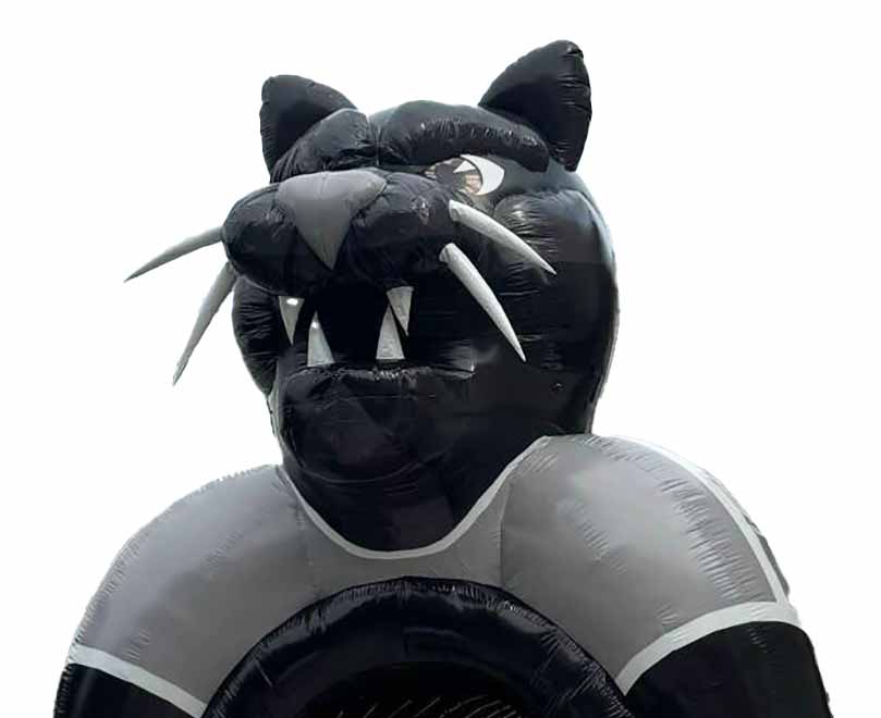 Inflatable Panther Mascot Tunnel Face