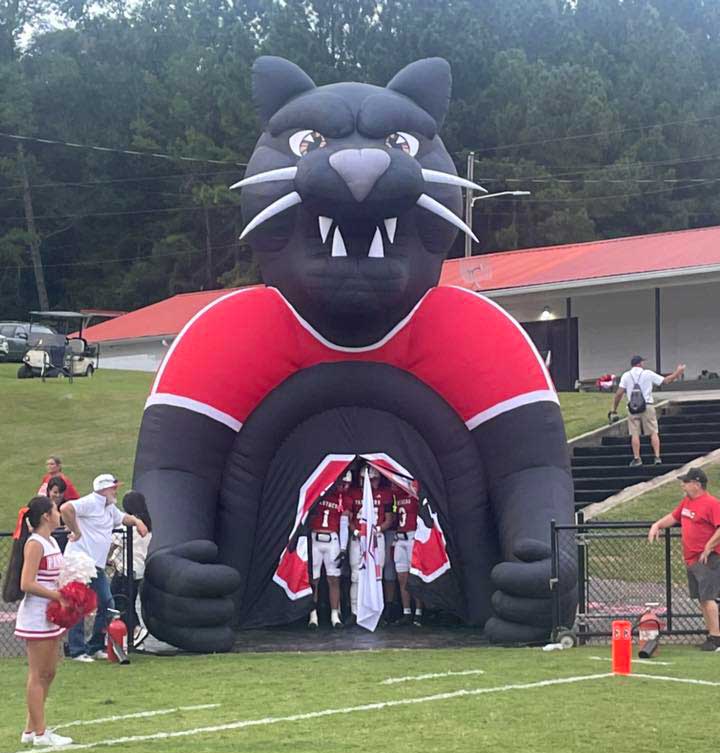 Inflatable Panther Mascot Tunnel