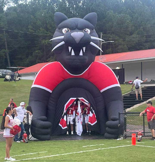 Inflatable Panther Mascot Tunnel